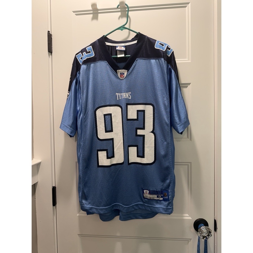 Vintage Reebok Tennessee Titans Kyle Vanden Bosch #93 Jersey Size M NFL Y2K